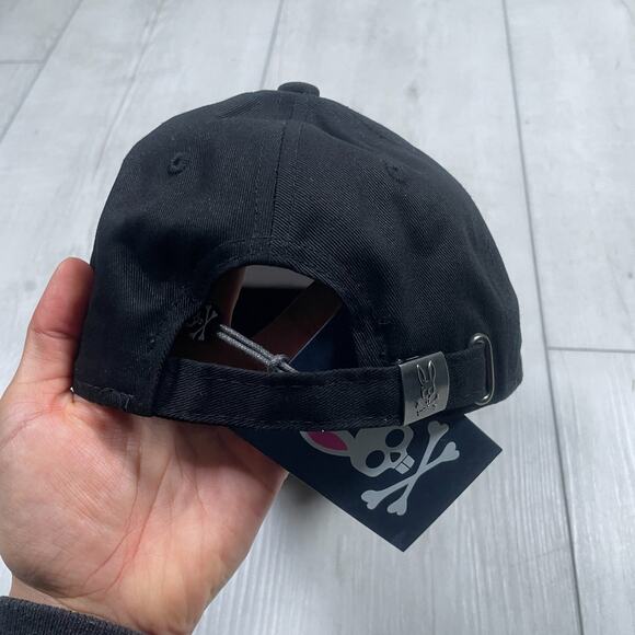 Psycho Bunny Men's Cotton Screen Printed Logo Baseball Adjustable Strap Hat/Cap - Picture 5 of 11